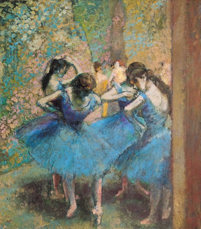 Dançarinos em azul, 1890 de Edgar Degas